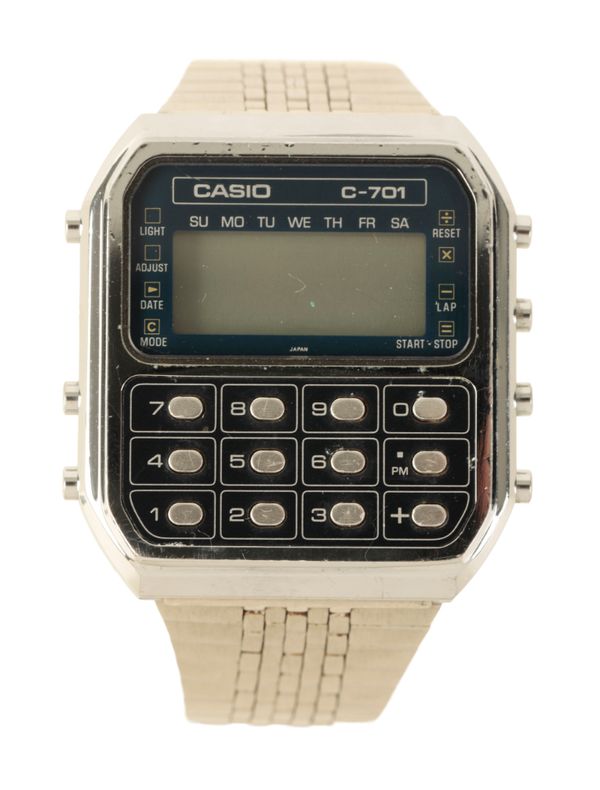 CASIO C-7101: A  STAINLESS STEEL CALCULATOR WATCH