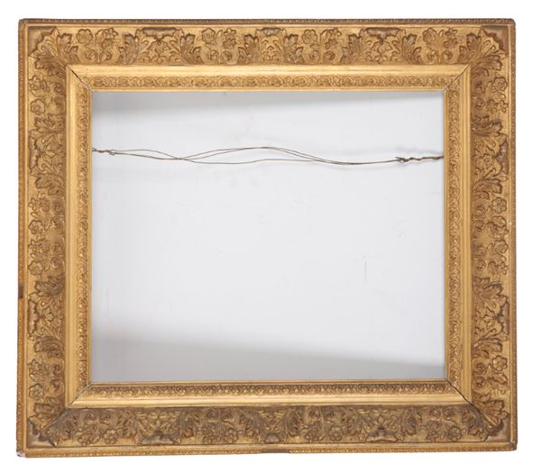 A GILTWOOD AND COMPOSITION FRAME