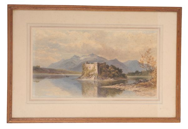 JAMES MACCULLOCH RSW (1850-1915), LOCH VIEW WITH RUINED CASTLE