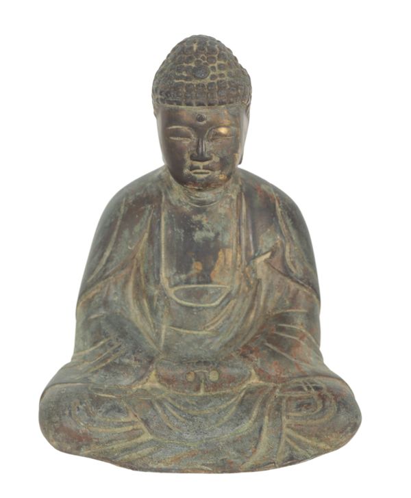 A GILT BRONZE BUDDHA