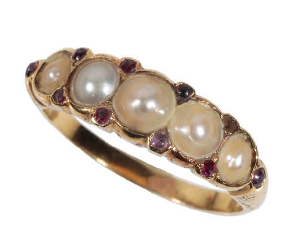 A CULTURED PEARL DRESS RING