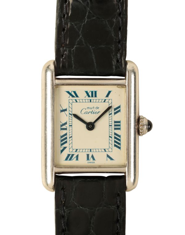 MUST DE CARTIER: A LADY'S SILVER WRISTWATCH