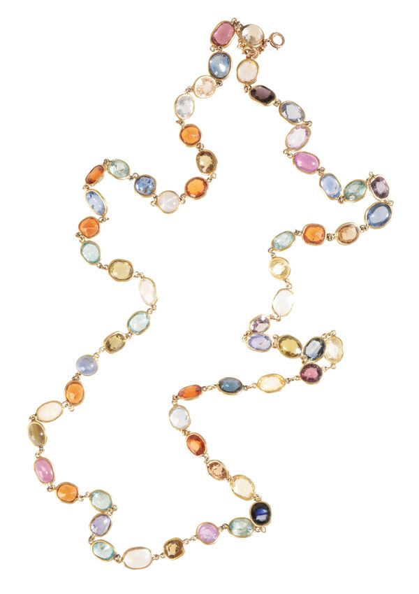 A MULTI GEMSTONE NECKLACE