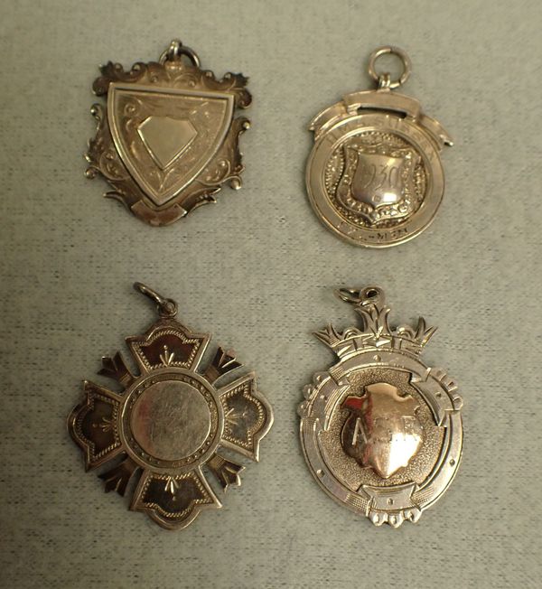 A COLLECTION OF SILVER FOBS