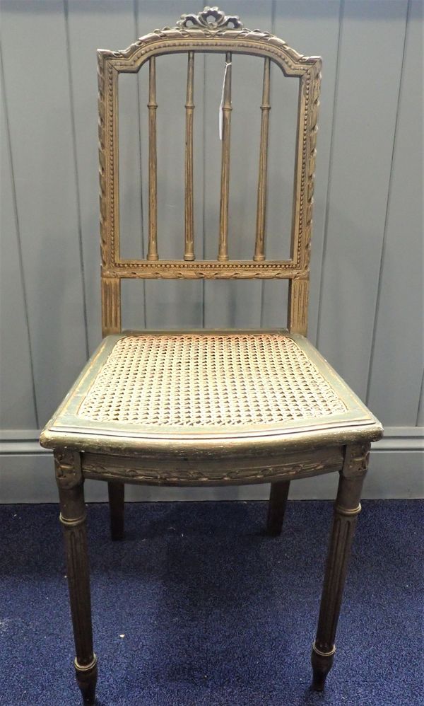 A FRENCH GILTWOOD SALON SIDE CHAIR