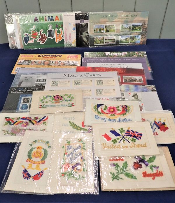 NINE WWI SILK EMBROIDERED POSTCARDS