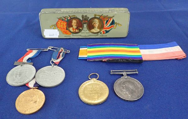 TWO WWI MEDALS TO 18347 PTE. G. VINCENT DORSET REGIMENT