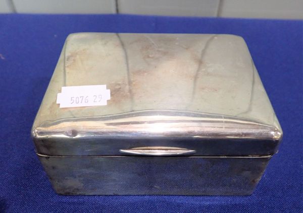 A SILVER CIGARETTE BOX