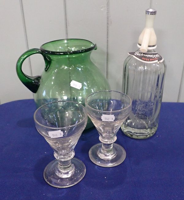 A PAIR OF 19TH CENTURY ALE GLASSES
