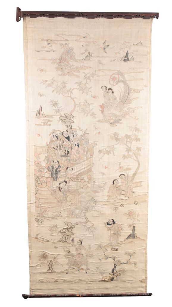 A CHINESE 19TH CENTURY KOSSU TAPESTRY