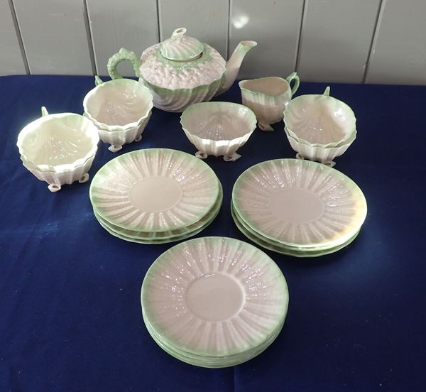 BELLEEK SHELL PATTERN TEA SERVICE