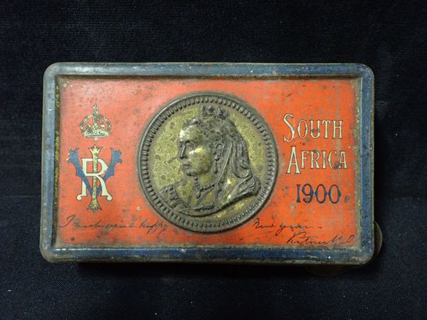 A BOER WAR SOUTH AFRICA 1900 GIFT TIN