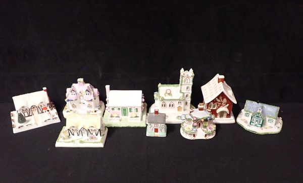 A COLLECTION OF COALPORT COTTAGES