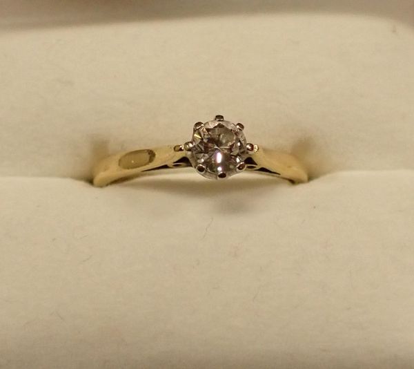 A DIAMOND SOLITAIRE RING