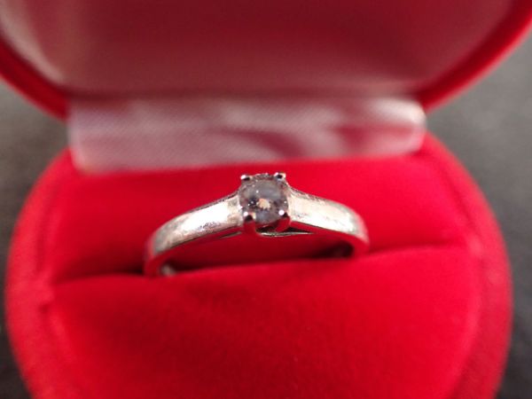 A DIAMOND SOLITAIRE RING