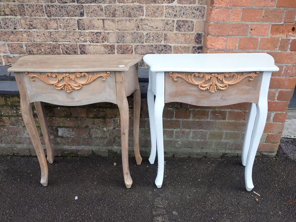A PAIR OF REPRODUCTION PIER TABLES
