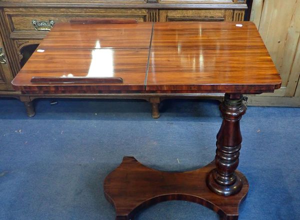 A VICTORIAN ROSEWOOD READING TABLE OR DUET STAND