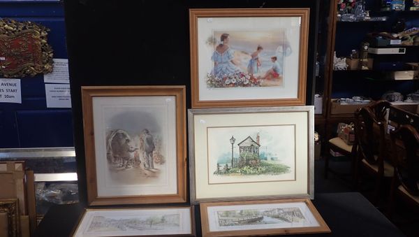 A PAIR OF WATERCOLOURS OF MIDSOMER NORTON BY BETH ALTABAS