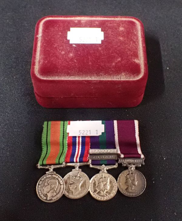 A GROUP OF FOUR WWII MINIATURE DRESS MEDALS