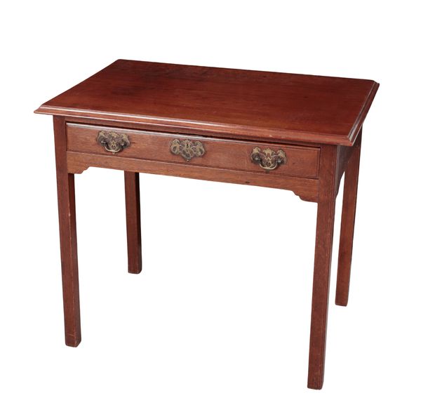 A GEORGE III MAHOGANY SIDE TABLE