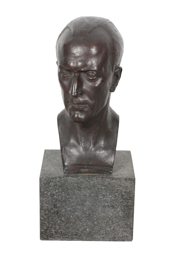 P. RAMADANOF., A BRONZE BUST OF A GENTLEMAN