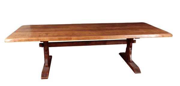 A LARGE OAK REFECTORY TABLE