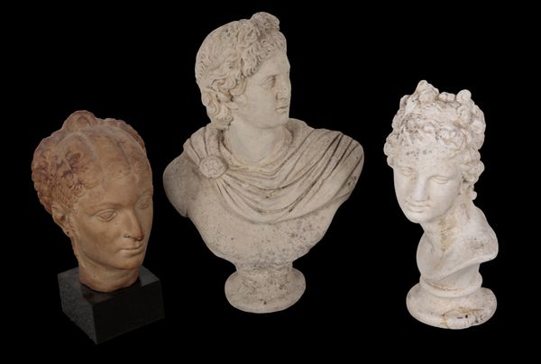 A GROUP OF THREE CLASSICAL BUSTS