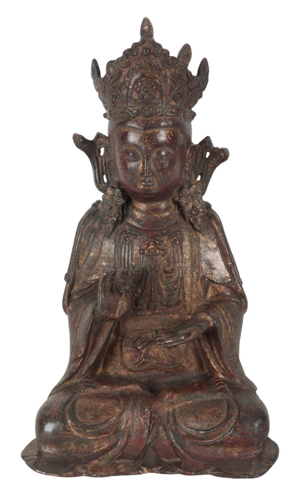 A CHINESE BRONZE BUDDHA