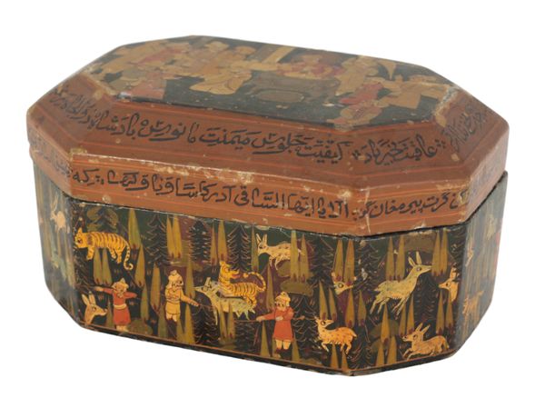 A PERSIAN LACQUER BOX