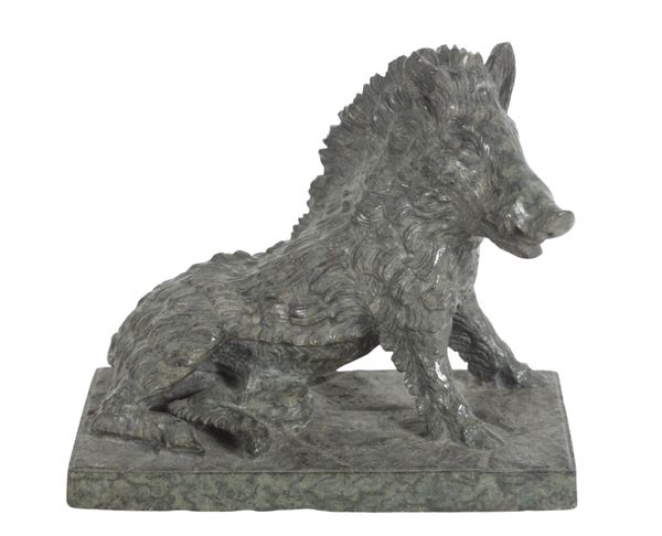 A CARVED STONE MODEL OF THE UFFIZI BOAR 'IL PORCELLINO'