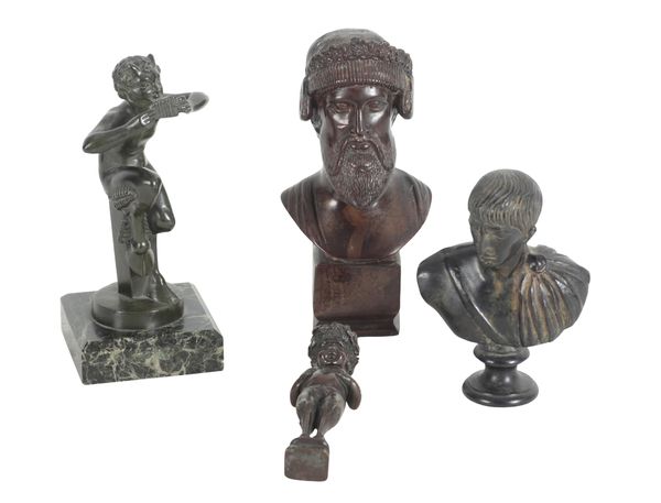 A GROUP OF FOUR BRONZES