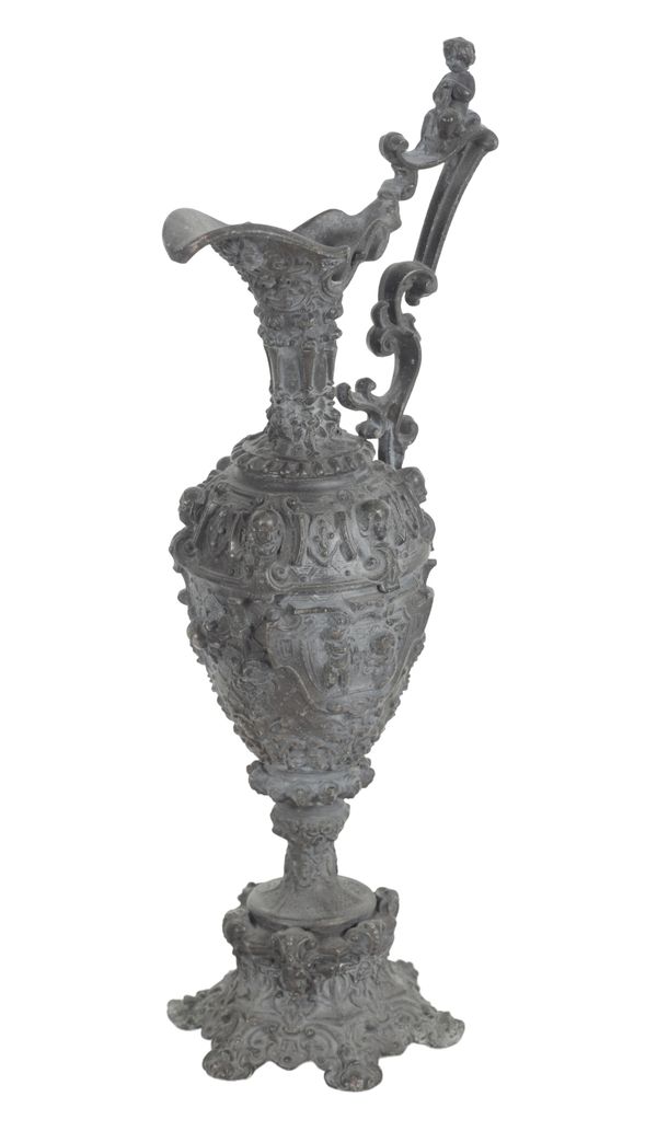 A CONTINENTAL CAST METAL MODEL OF A EWER