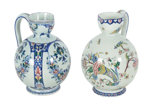 TWO GIEN FIAENCE JUGS