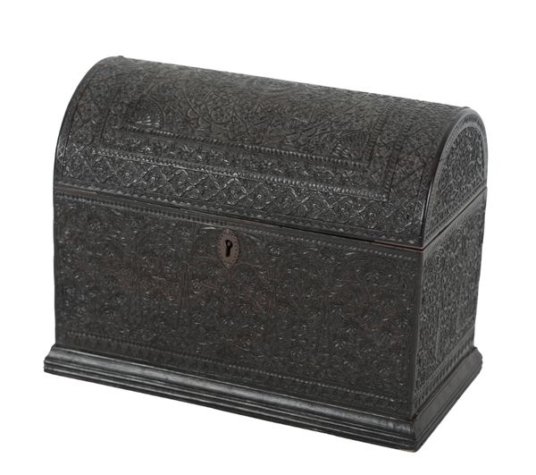 A CONTINENTAL EBONY CHEST