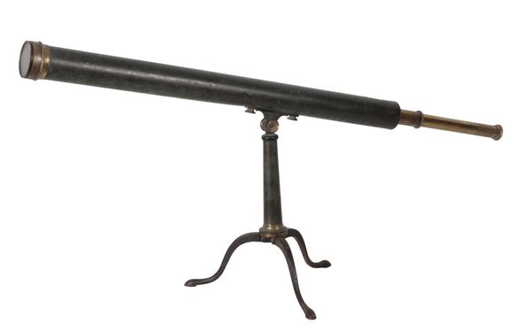 A 19TH CENTURY THREE DRAWER TELESCOPE