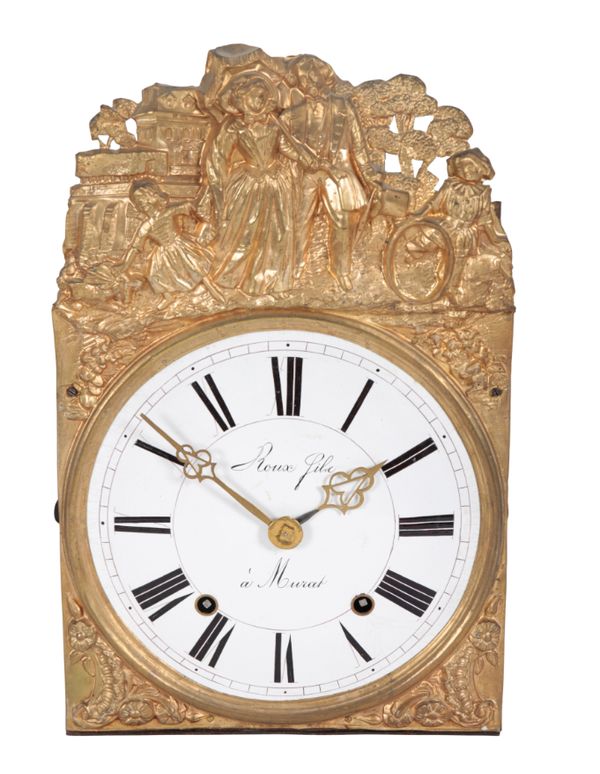 A FRENCH COMTOISE WALL CLOCK