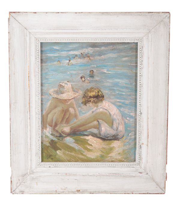 ASCRIBED TO WILLIAM MCTAGGART (1903-1981) Children at the beach