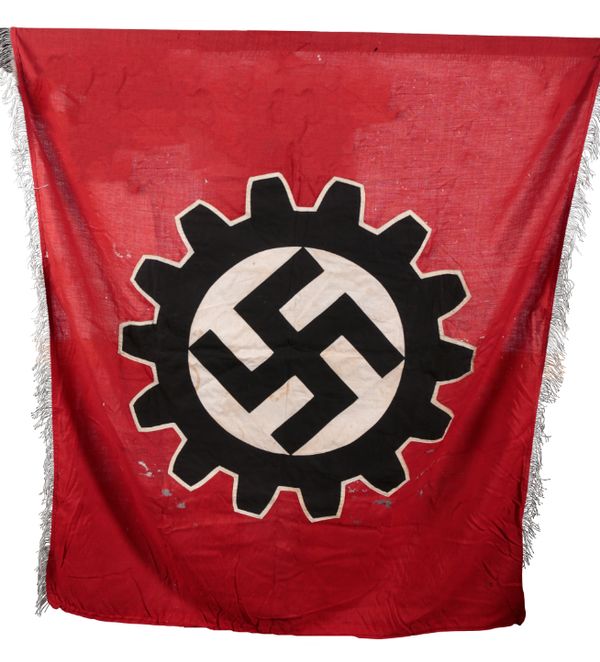 A THIRD REICH GERMAN DAF (DEUTSCHE ARBEITSFRONT - GERMAN LABOUR FRONT) FLAG