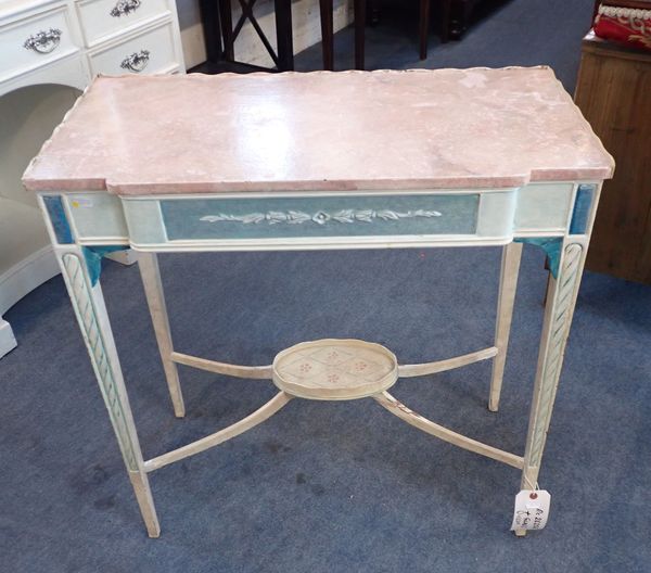 A PAINTED SHERATON REVIVAL PIER TABLE