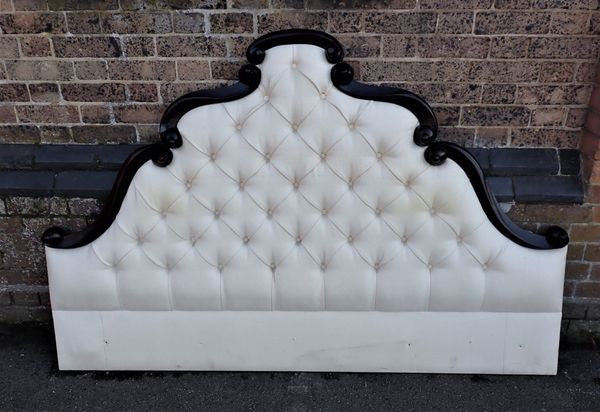 A ROCOCO STYLE DOUBLE HEADBOARD, WITH CARVED SHOW FRAME