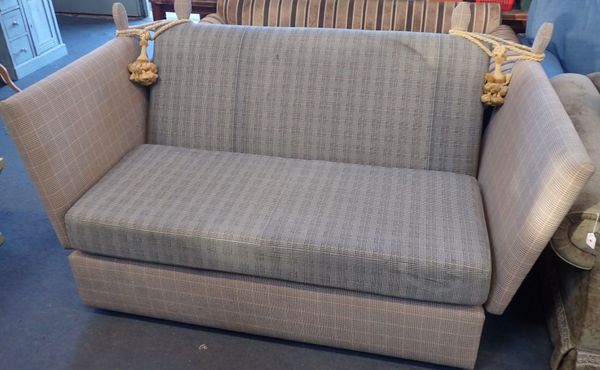 A MODERN KNOLE SOFA IN HOUNDSTOOTH CHECK