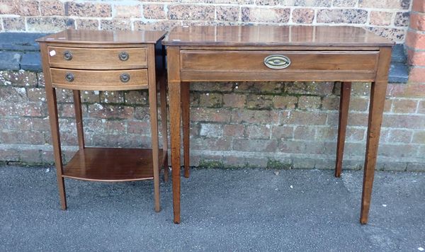 A GEORGE III MAHOGANY SIDE TABLE