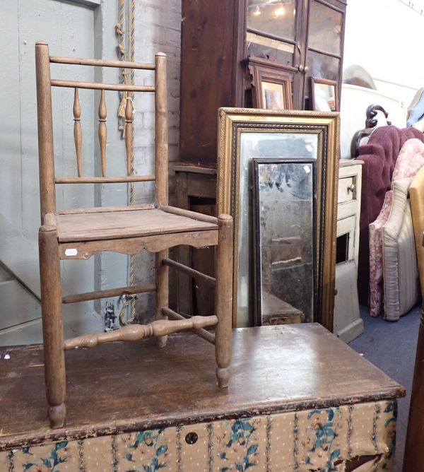 A 19TH CENTURY PAINTED PINE DRESSER