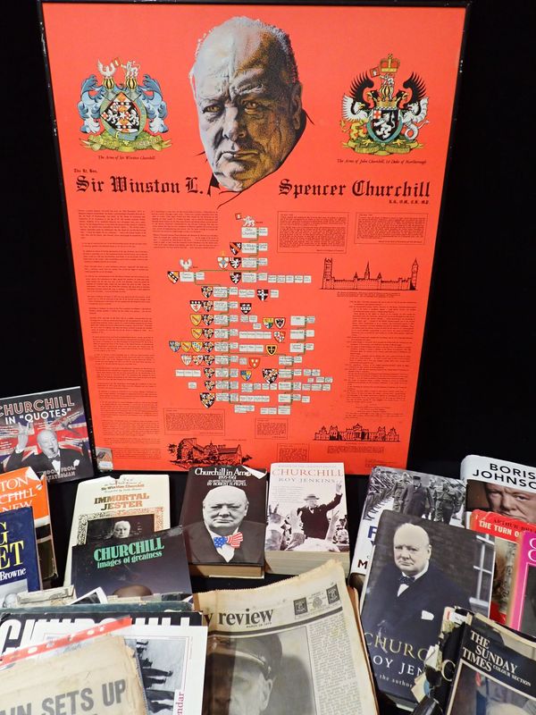 WINSTON S. CHURCHILL: A COLLECTION  OF BOOKS, EPHEMERA