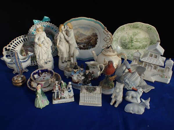 A COLLECTION OF VICTORIAN AND LATER DECORATIVE CERAMICS
