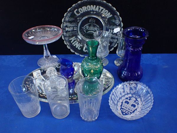 A COLLECTION OF VICTORIAN AND LATER GLASS