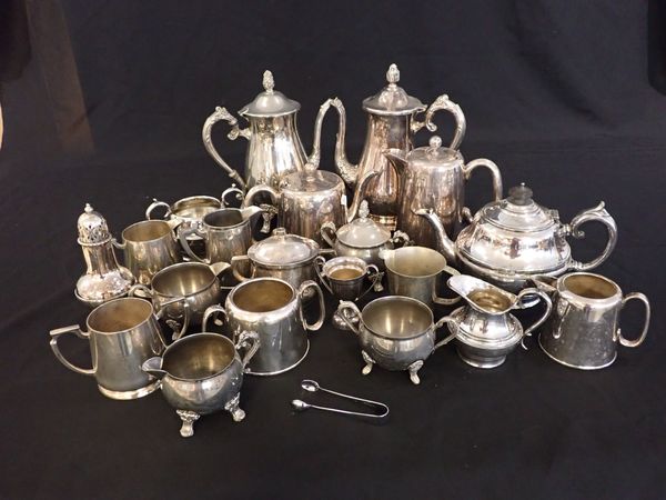 A SILVER PLATED HOTEL WARE FOUR PIECE TEA SERVICE