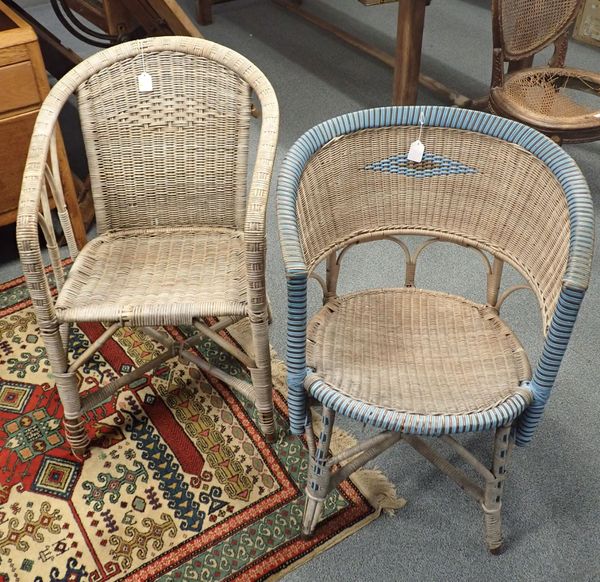 A WICKER CONSERVATORY CHAIR