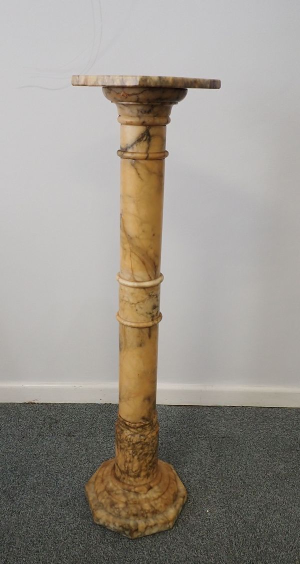 AN ITALIAN ALABASTER COLUMN