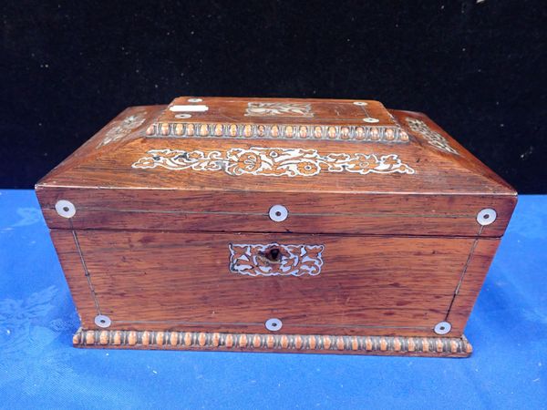 REGENCY ROSEWOOD SEWING BOX